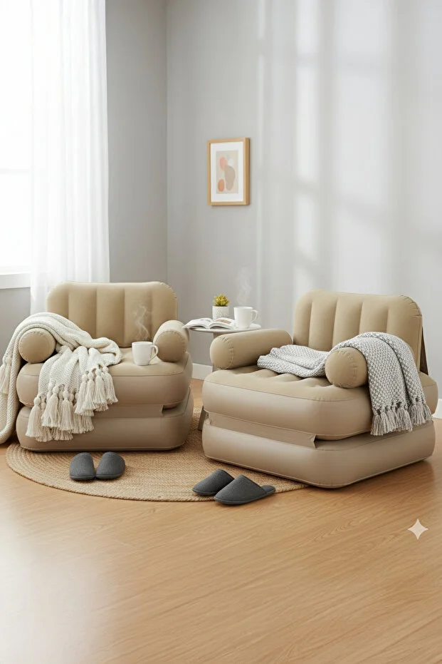 Kendi kendine Şişen Otomatik Tek Kişilik Şişme Koltuk